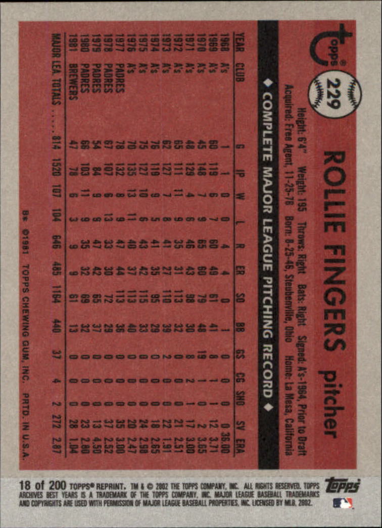 2002 Topps Archives Baseball - Picture 19 of 231