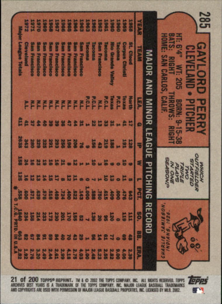 2002 Topps Archives Baseball - Picture 21 of 231