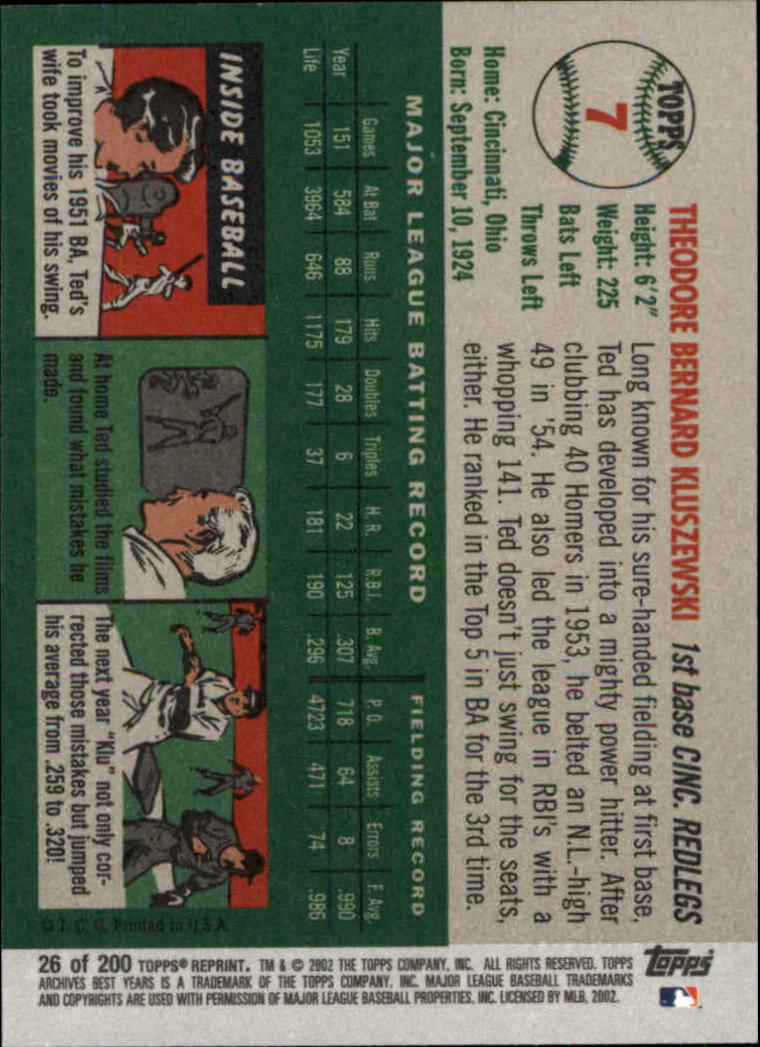 2002 Topps Archives Baseball - Picture 27 of 231