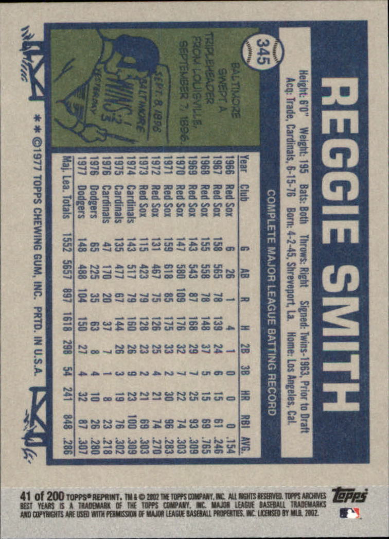 2002 Topps Archives Baseball - Picture 47 of 231
