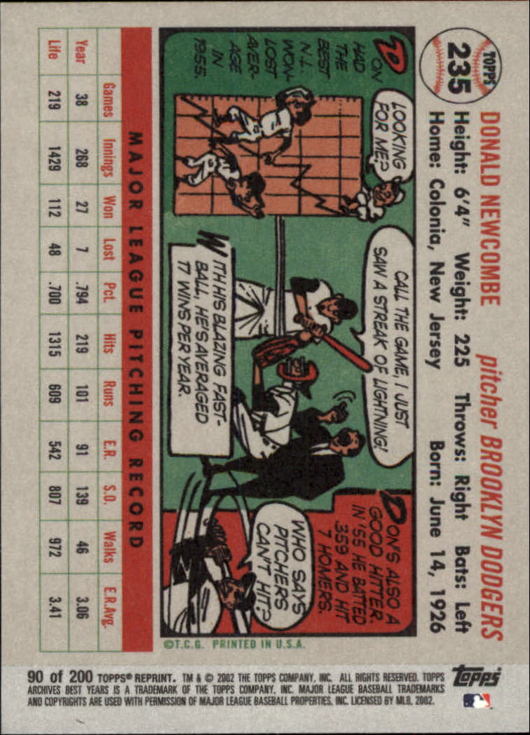 2002 Topps Archives Baseball - Picture 99 of 231