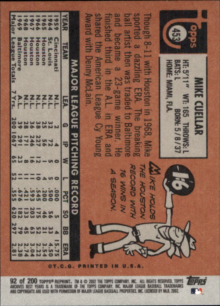 2002 Topps Archives Baseball - Picture 103 of 231