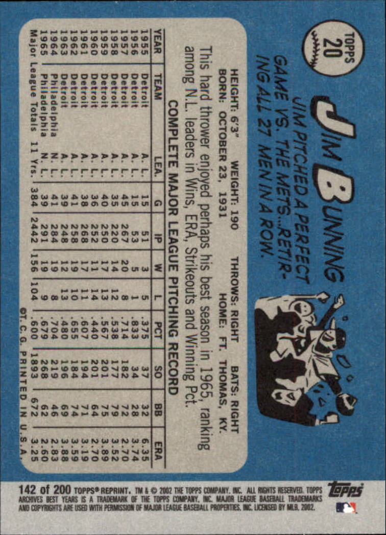 2002 Topps Archives Baseball - Picture 165 of 231