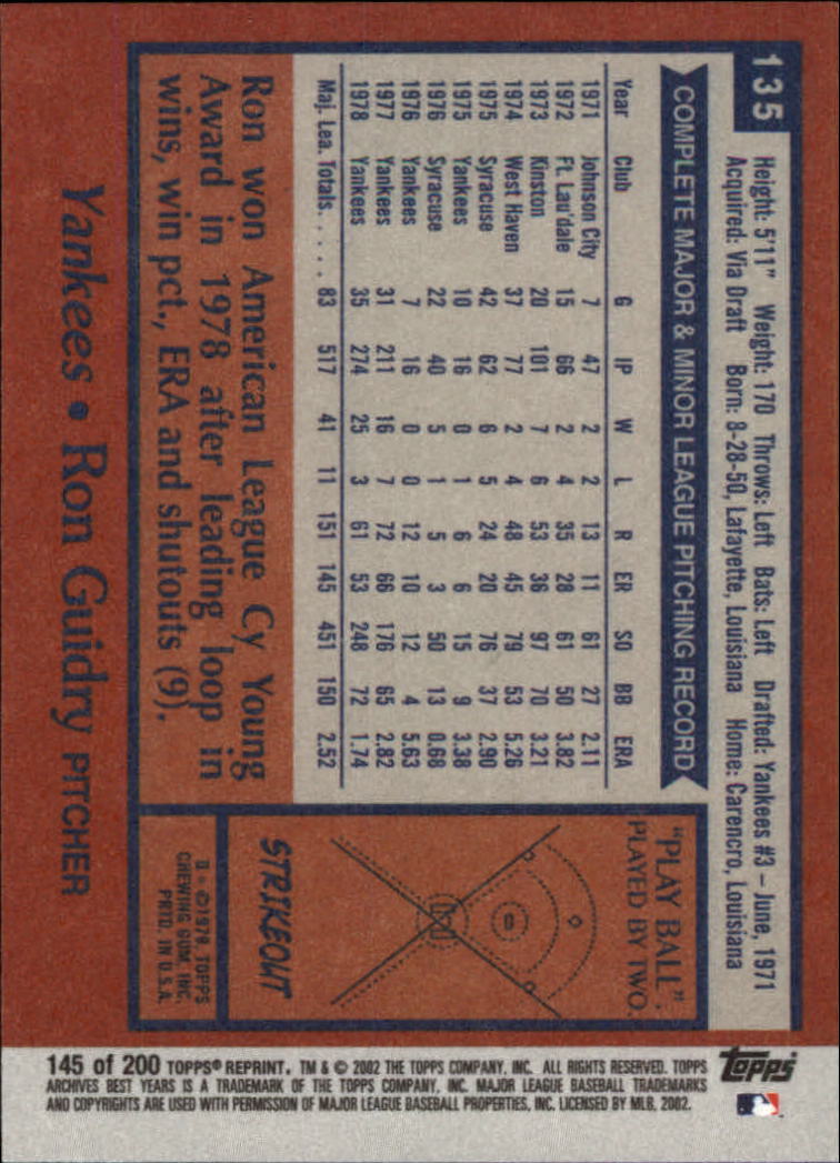 2002 Topps Archives Baseball - Picture 171 of 231