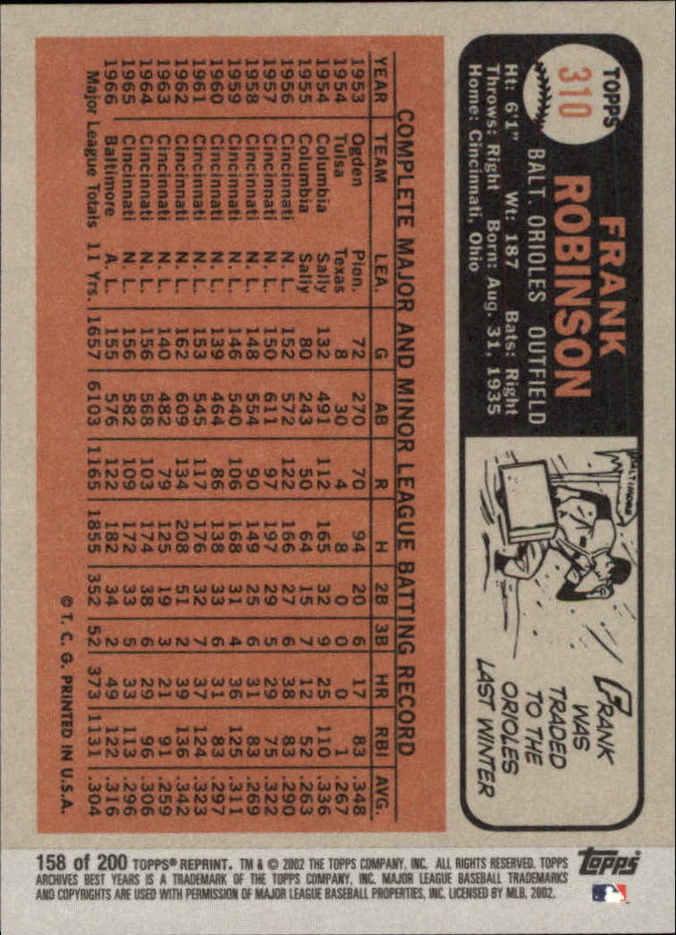2002 Topps Archives Baseball - Picture 183 of 231