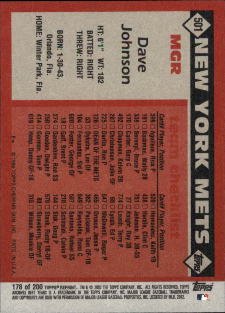 2002 Topps Archives Baseball - Picture 201 of 231