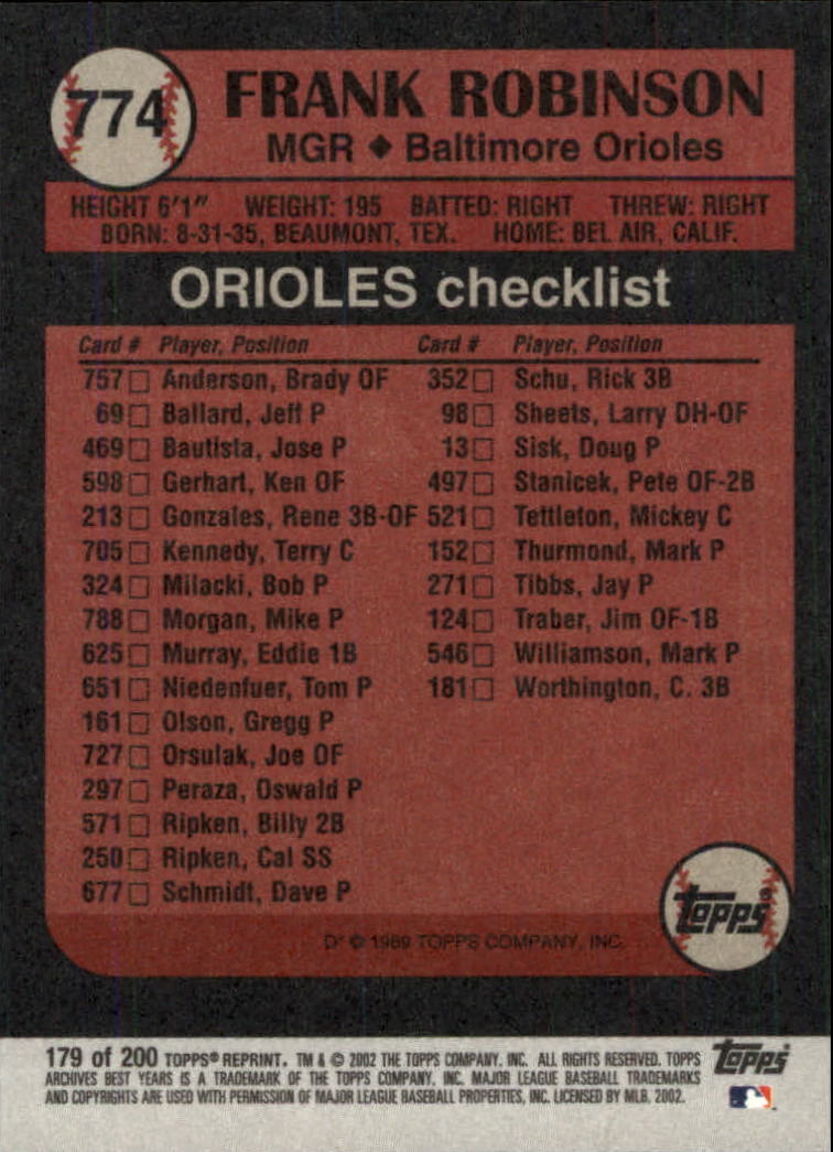 2002 Topps Archives Baseball - Picture 203 of 231