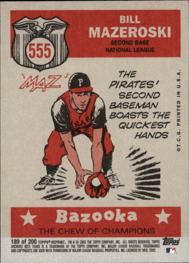 2002 Topps Archives Baseball - Picture 215 of 231