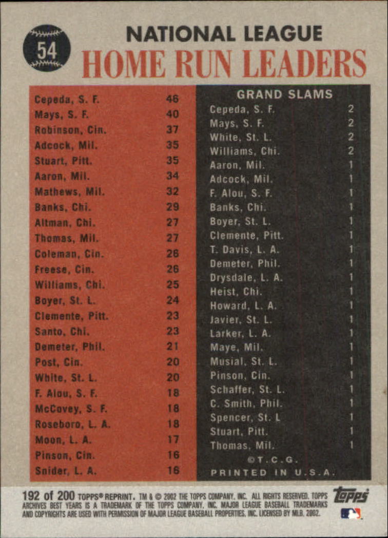 2002 Topps Archives Baseball - Picture 219 of 231