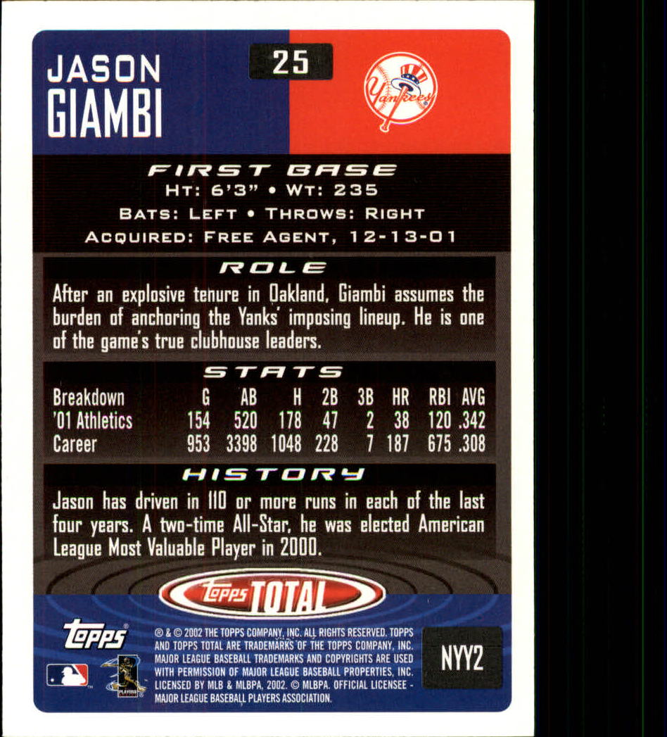 2002 Topps Total Baseball Part 1 - Picture 13 of 468