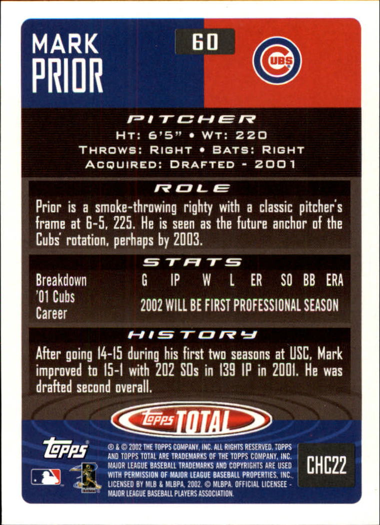 2002 Topps Total Baseball Part 1 - Picture 31 of 468