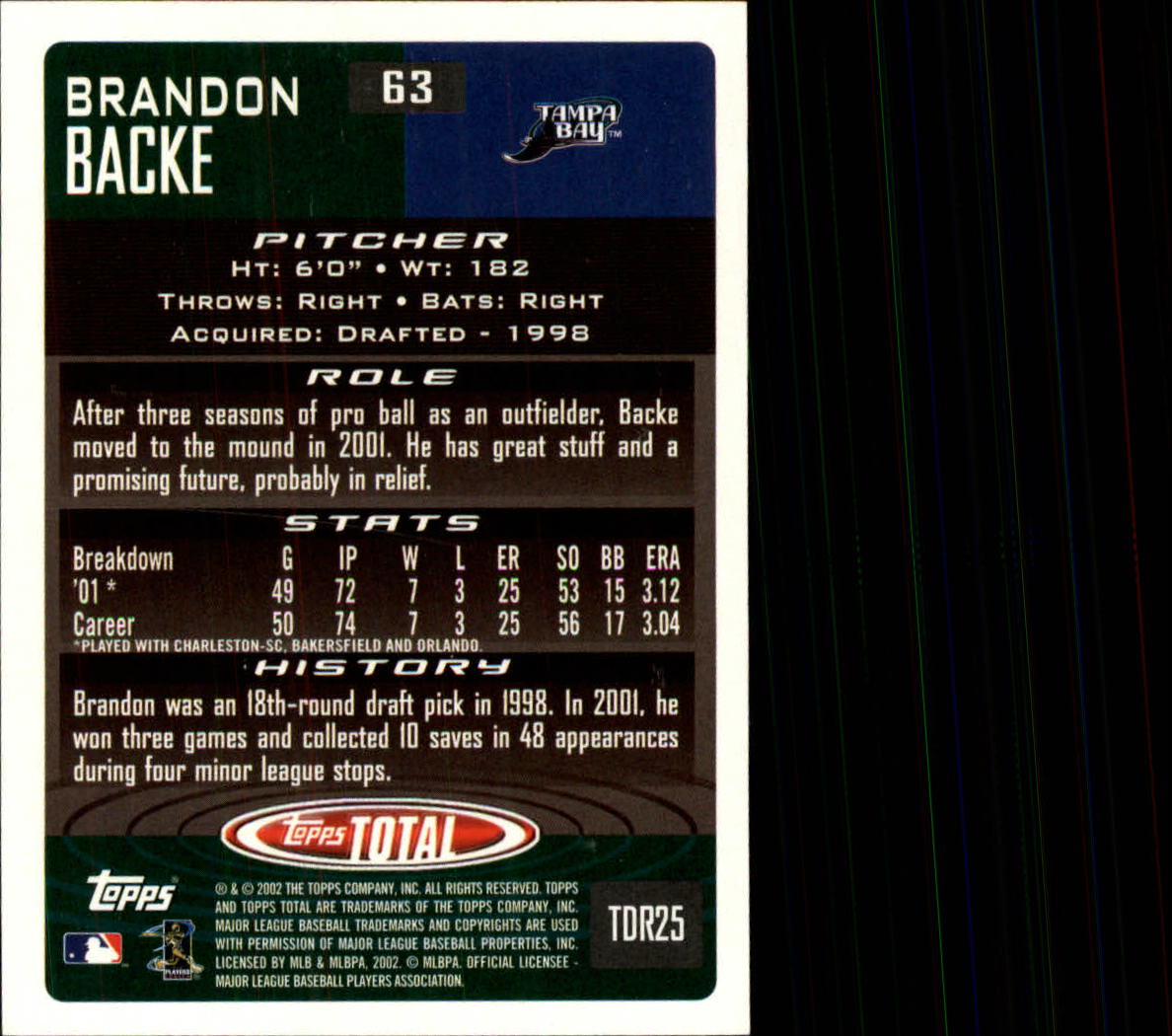 2002 Topps Total Baseball Part 1 - Picture 35 of 468