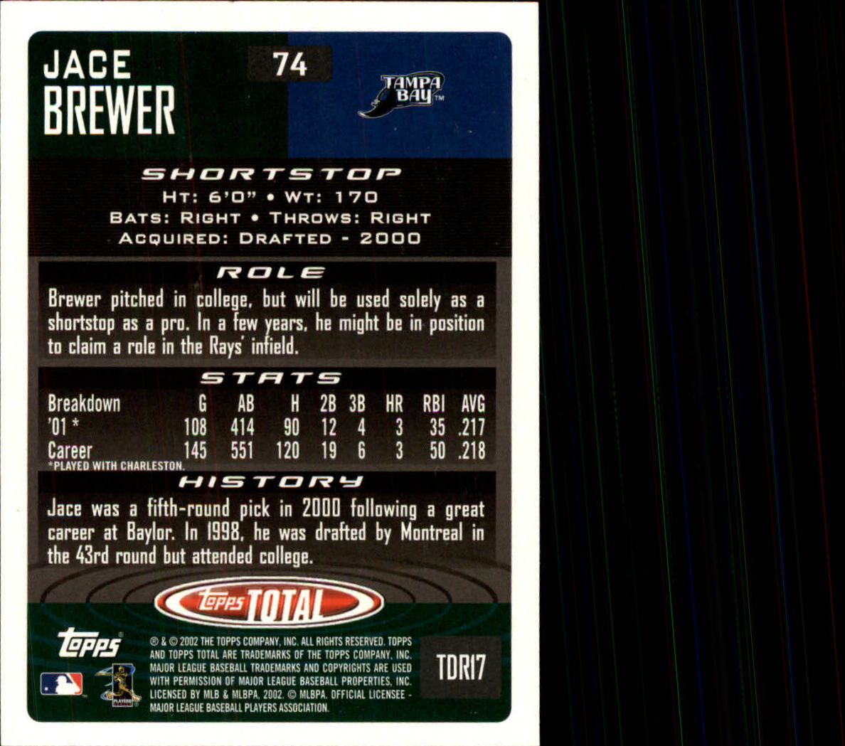 2002 Topps Total Baseball Part 1 - Picture 43 of 468