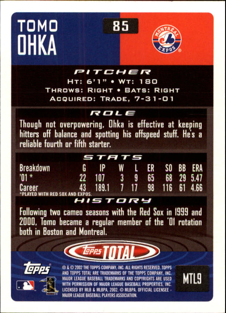2002 Topps Total Baseball Part 1 - Picture 49 of 468