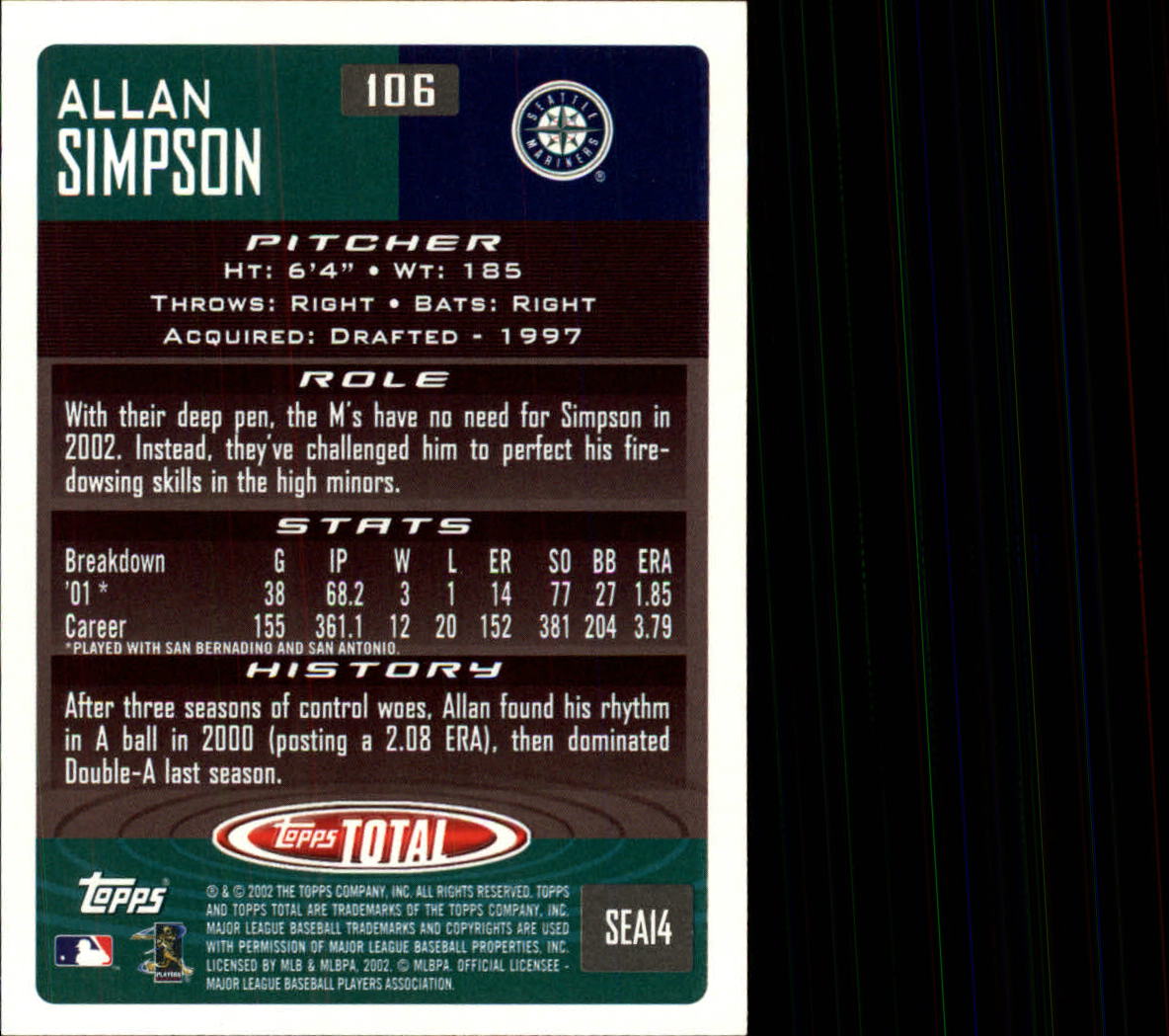 2002 Topps Total Baseball Part 1 - Picture 65 of 468