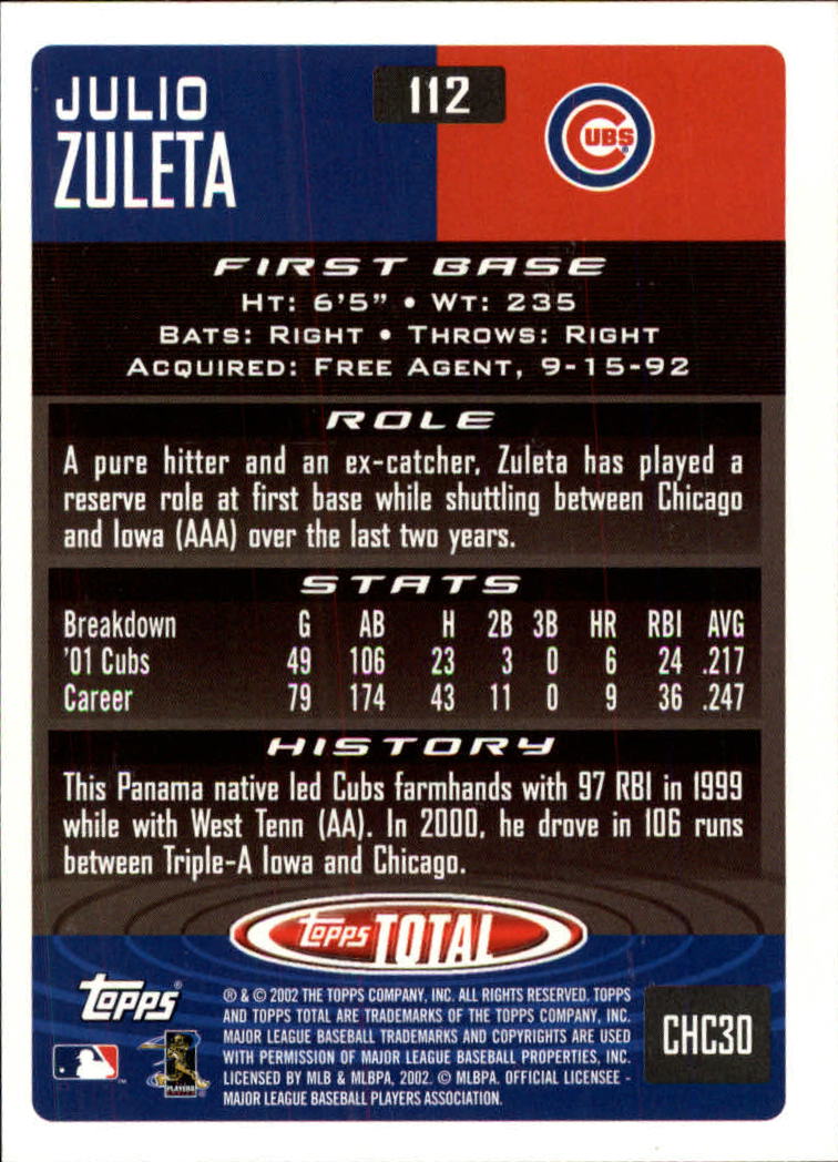 2002 Topps Total Baseball Part 1 - Picture 69 of 468