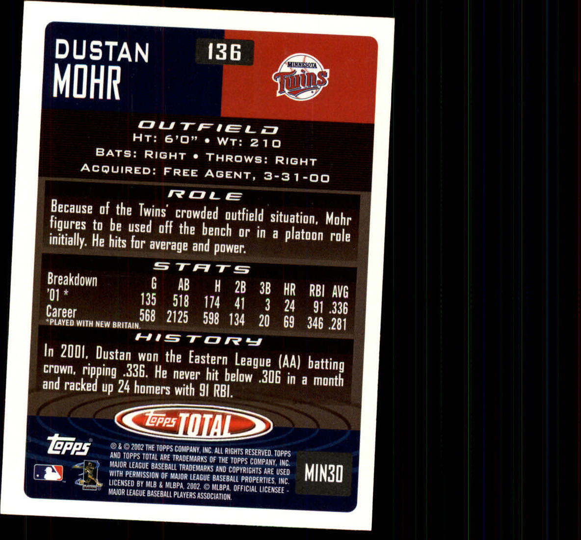 2002 Topps Total Baseball Part 1 - Picture 93 of 468
