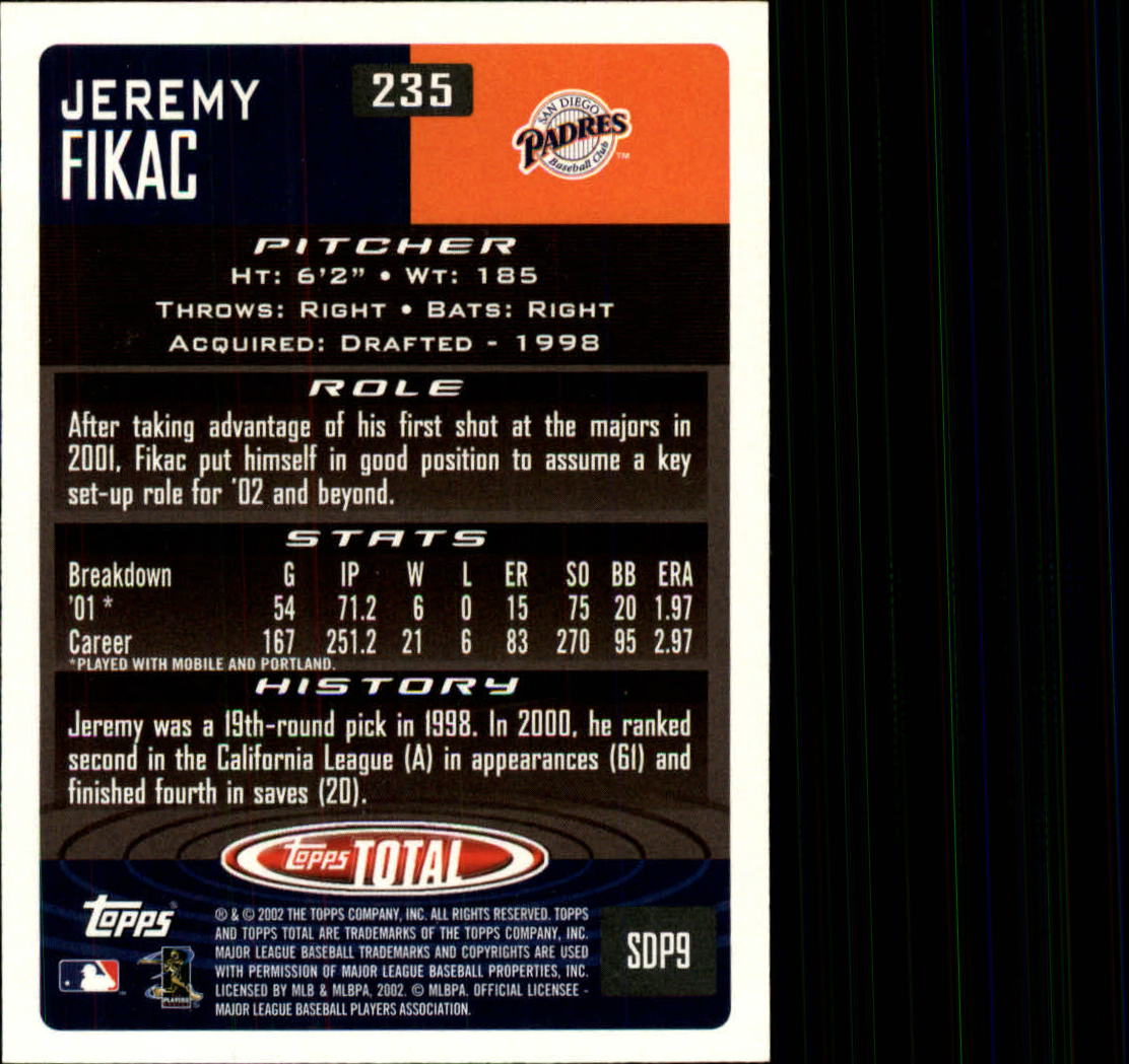 2002 Topps Total Baseball Part 1 - Picture 137 of 468