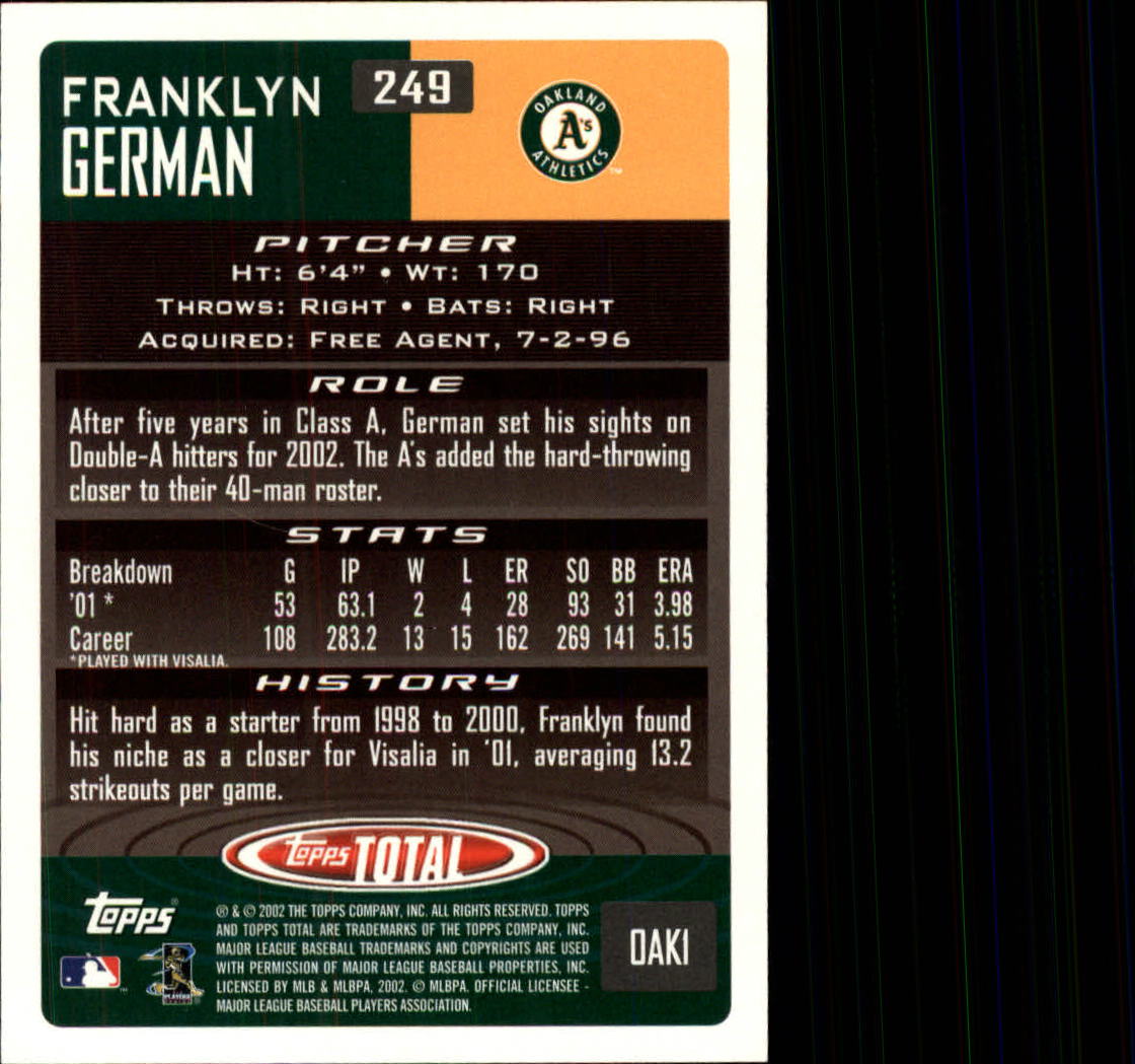 2002 Topps Total Baseball Part 1 - Picture 143 of 468