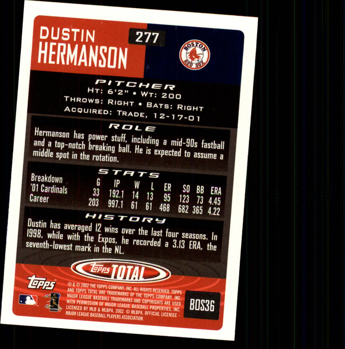 2002 Topps Total Baseball Part 1 - Picture 163 of 468