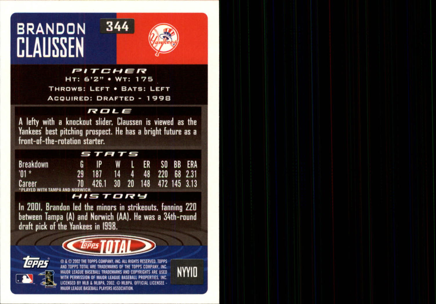 2002 Topps Total Baseball Part 1 - Picture 208 of 468