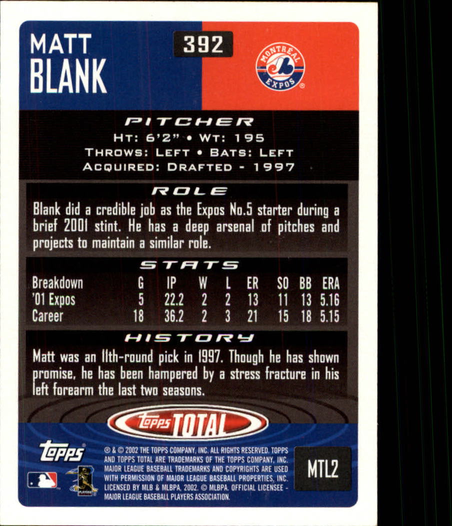 2002 Topps Total Baseball Part 1 - Picture 242 of 468