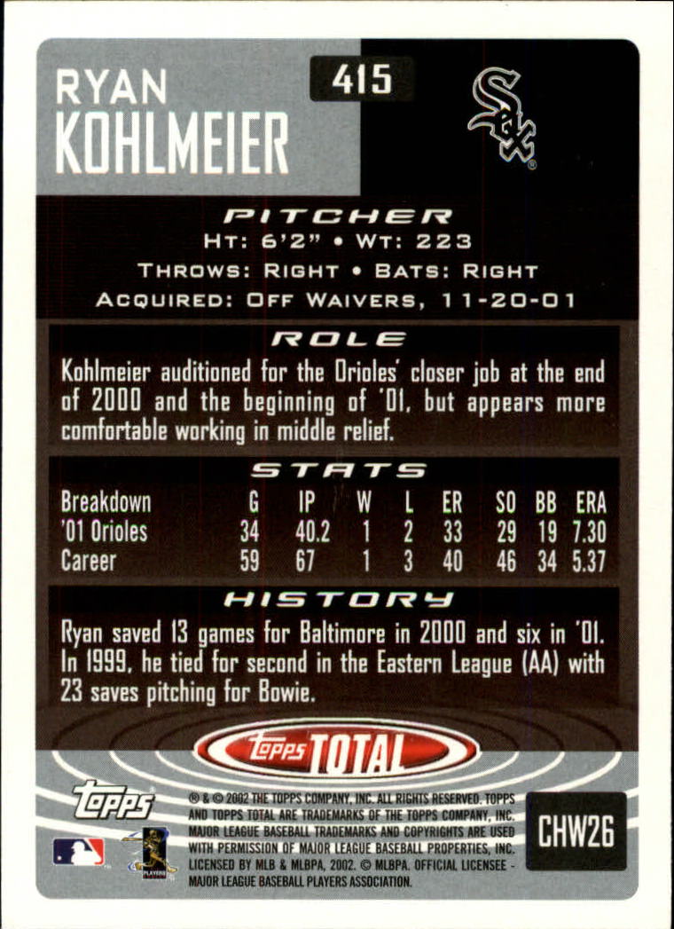 2002 Topps Total Baseball Part 1 - Picture 254 of 468