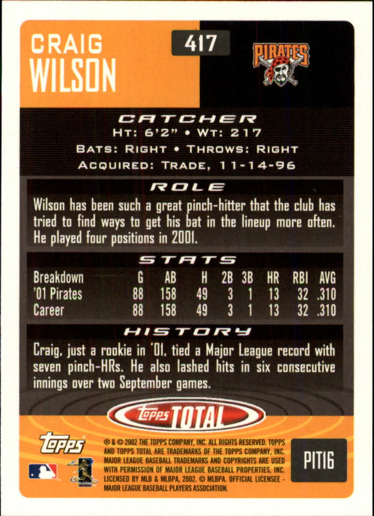2002 Topps Total Baseball Part 1 - Picture 256 of 468