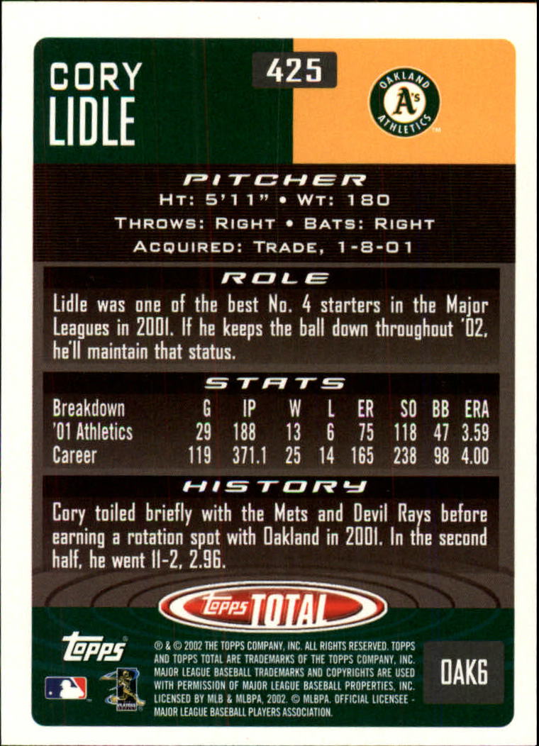 2002 Topps Total Baseball Part 1 - Picture 260 of 468