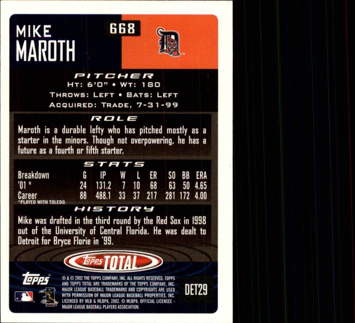 2002 Topps Total Baseball Part 1 - Picture 380 of 468