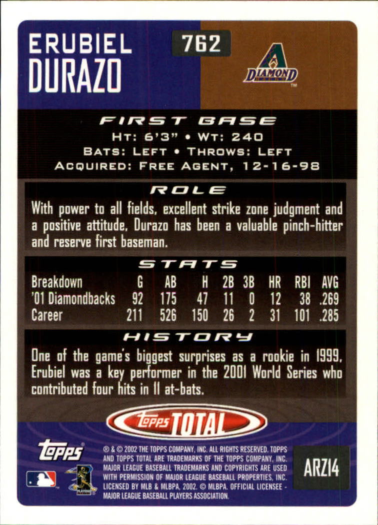 2002 Topps Total Baseball Part 1 - Picture 428 of 468