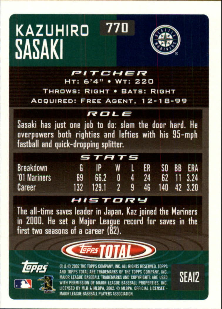 2002 Topps Total Baseball Part 1 - Picture 434 of 468