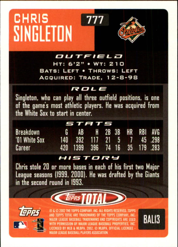 2002 Topps Total Baseball Part 1 - Picture 440 of 468