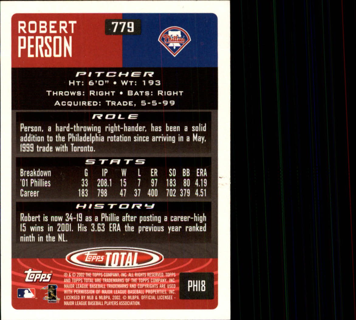 2002 Topps Total Baseball Part 1 - Picture 442 of 468