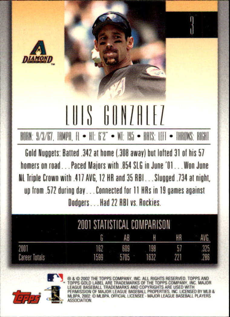 2002 Topps Gold Label Baseball - Picture 4 of 376