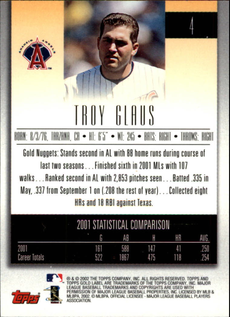 2002 Topps Gold Label Baseball - Picture 6 of 376