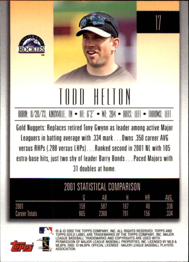 2002 Topps Gold Label Baseball - Picture 28 of 376