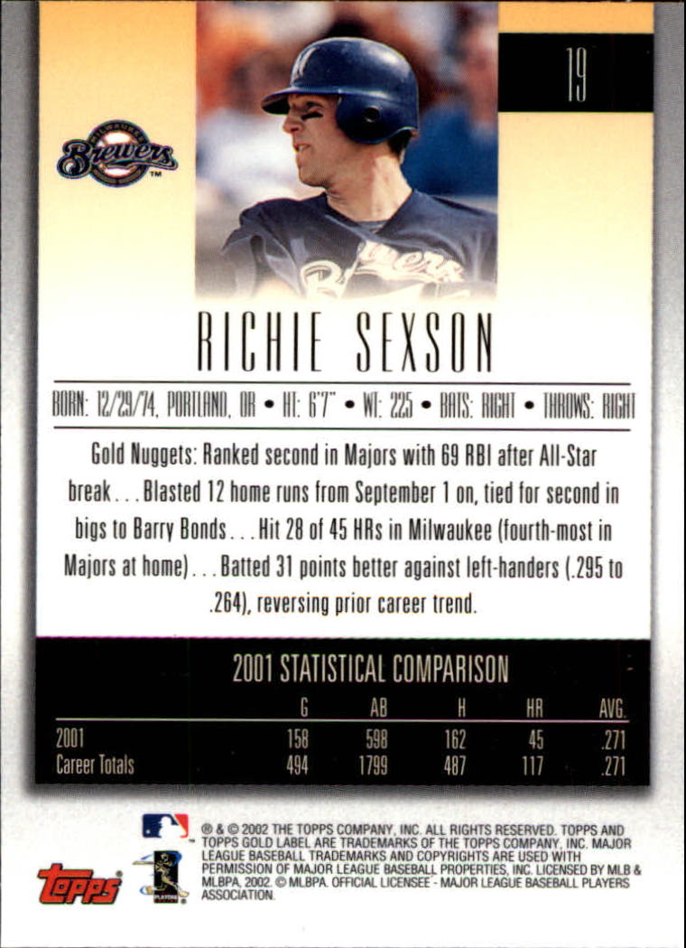 2002 Topps Gold Label Baseball - Picture 32 of 376