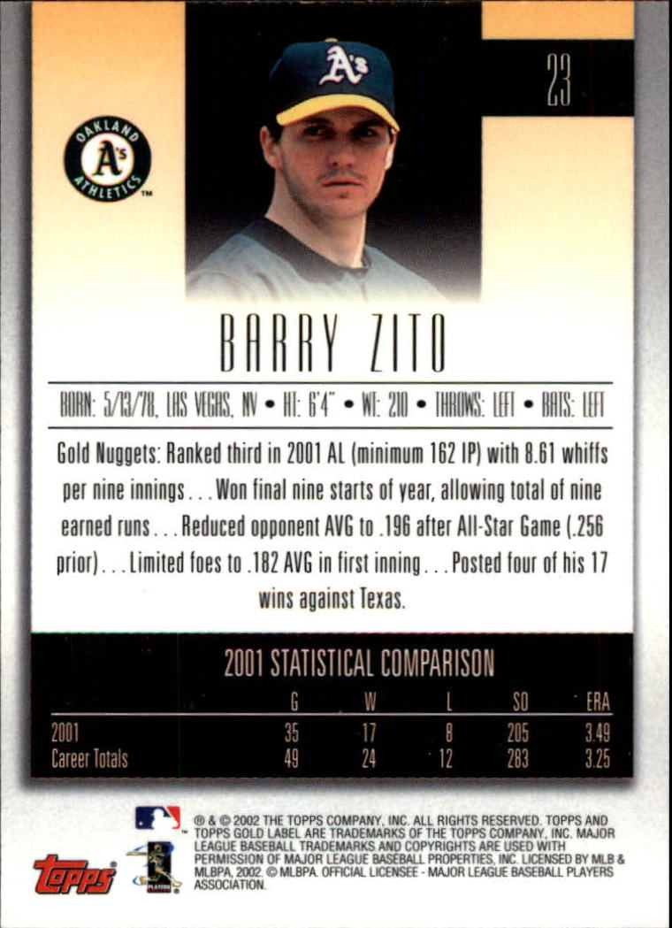 2002 Topps Gold Label Baseball - Picture 38 of 376