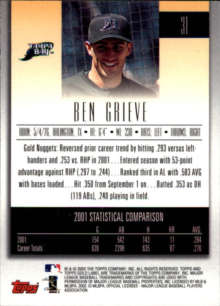 2002 Topps Gold Label Baseball - Picture 54 of 376