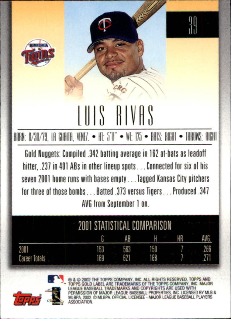 2002 Topps Gold Label Baseball - Picture 68 of 376