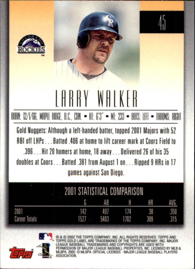 2002 Topps Gold Label Baseball - Picture 80 of 376