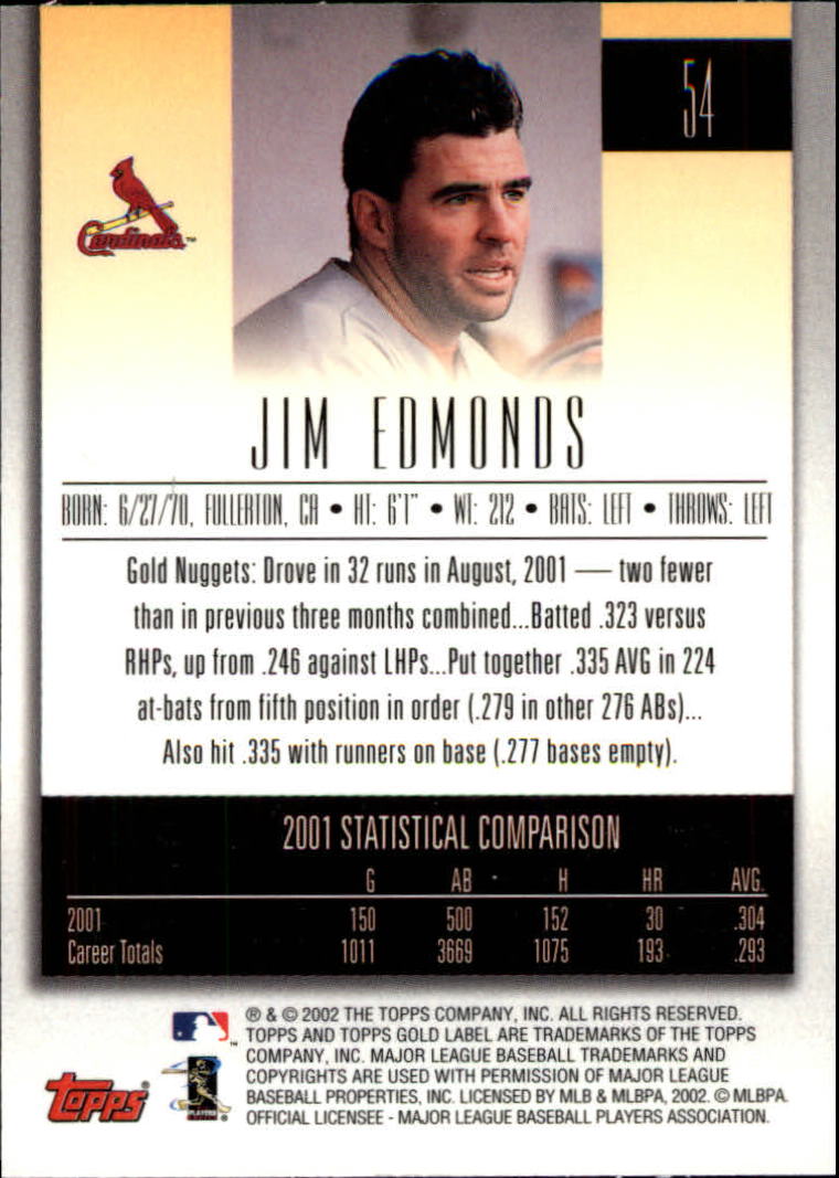 2002 Topps Gold Label Baseball - Picture 96 of 376