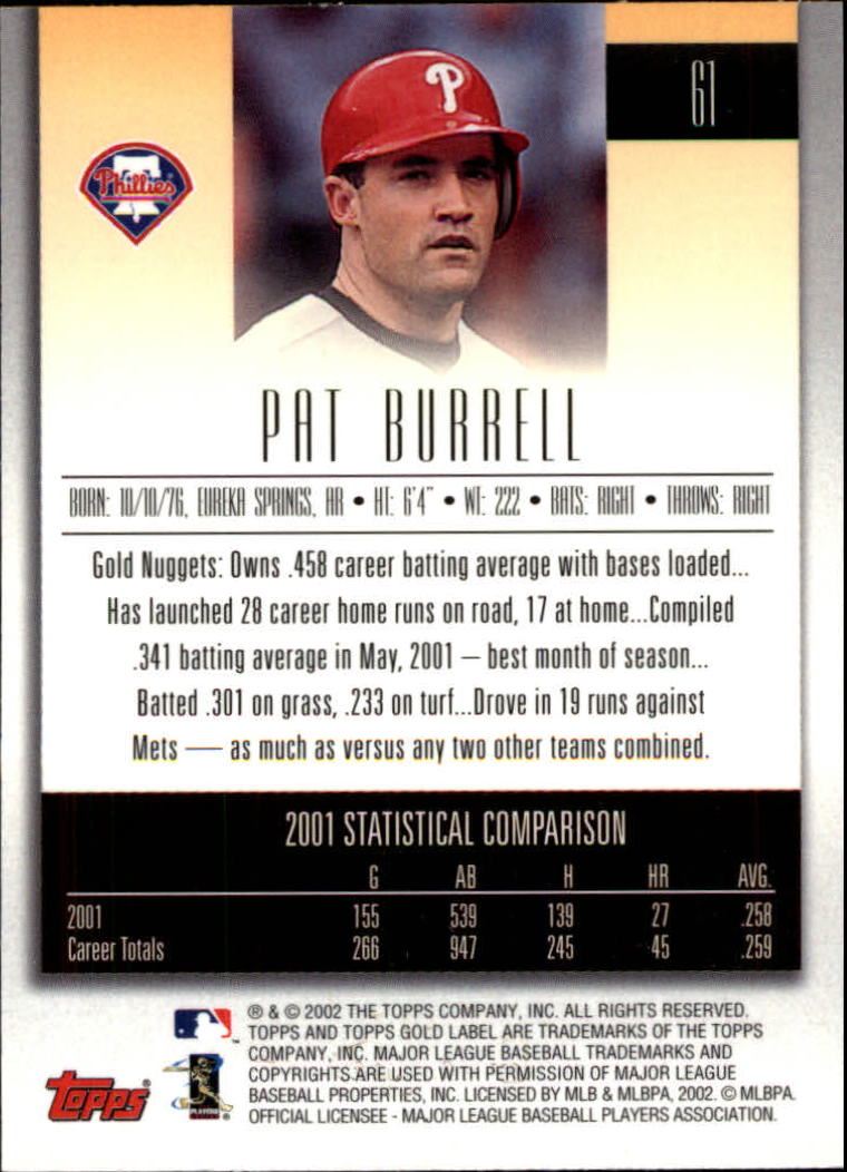 2002 Topps Gold Label Baseball - Picture 110 of 376