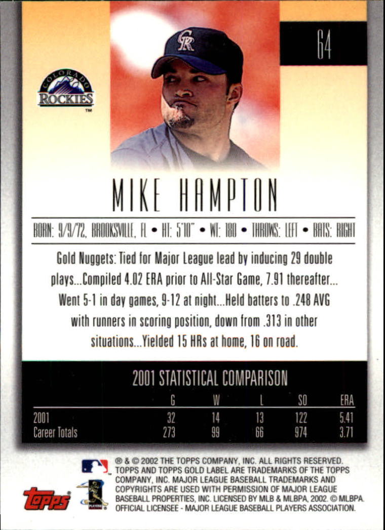 2002 Topps Gold Label Baseball - Picture 116 of 376