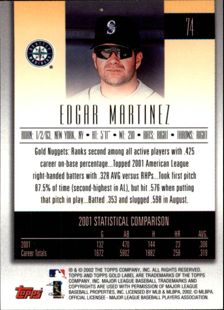 2002 Topps Gold Label Baseball - Picture 132 of 376