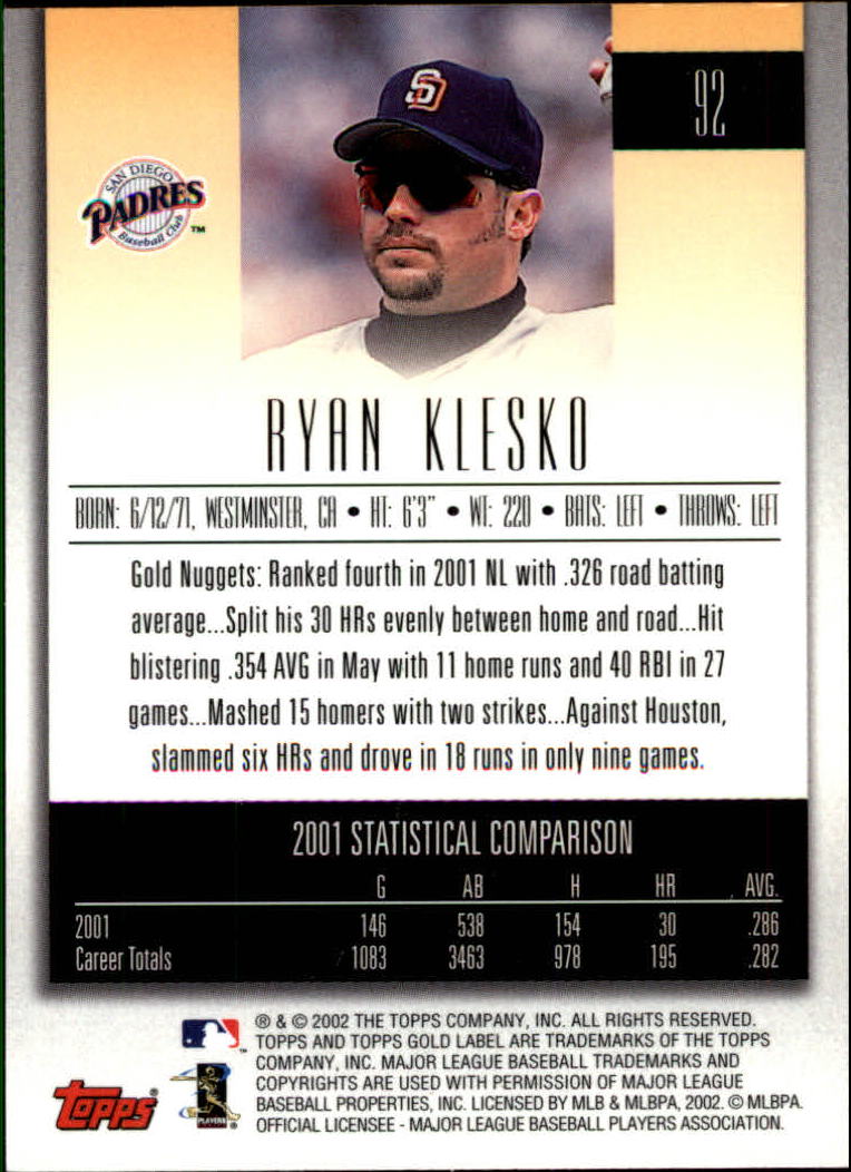 2002 Topps Gold Label Baseball - Picture 164 of 376