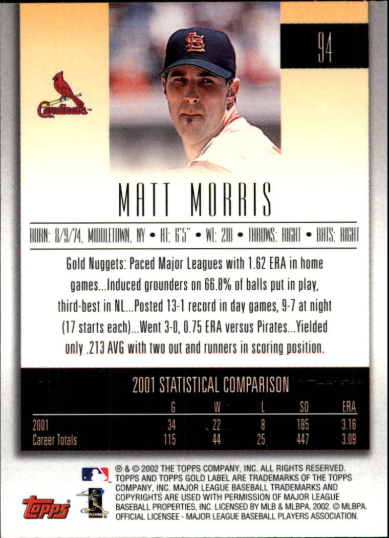 2002 Topps Gold Label Baseball - Picture 168 of 376