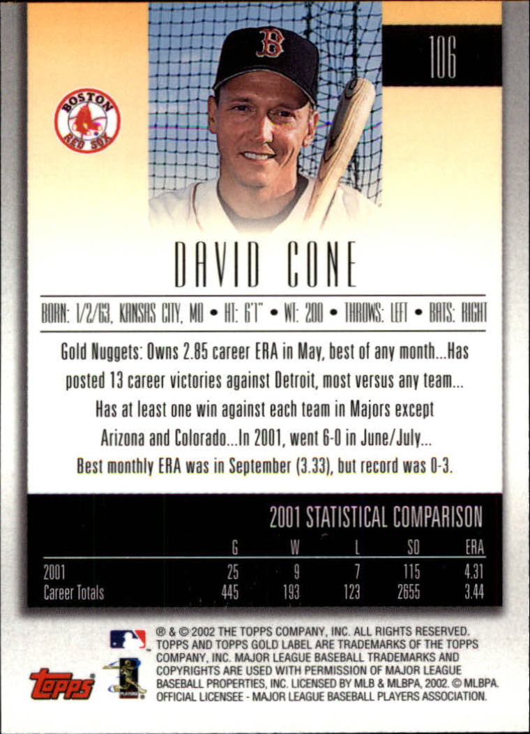 2002 Topps Gold Label Baseball - Picture 186 of 376