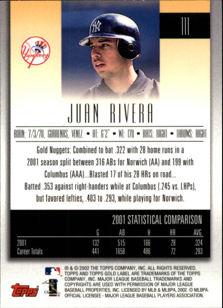 2002 Topps Gold Label Baseball - Picture 196 of 376